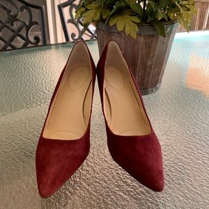 Calvin Klein Red Suede Heels SIZE 9M